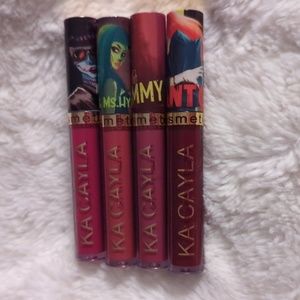 Lot of 4 matte liquid lipsticks